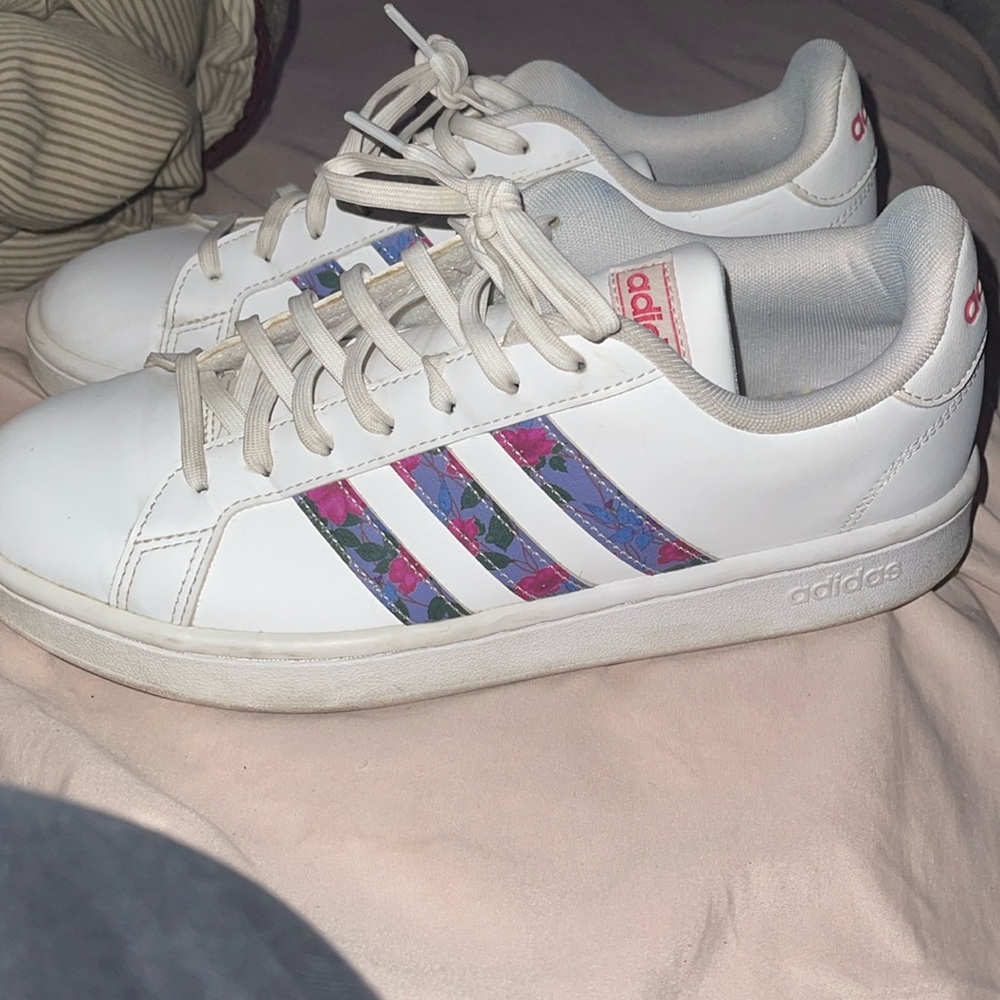 Adidas floral shoes, worn a couple times